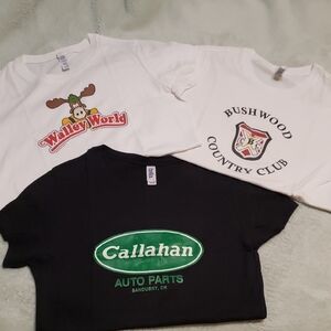 Bella Canvas White and Black Graphic Tees Bundle Of 3